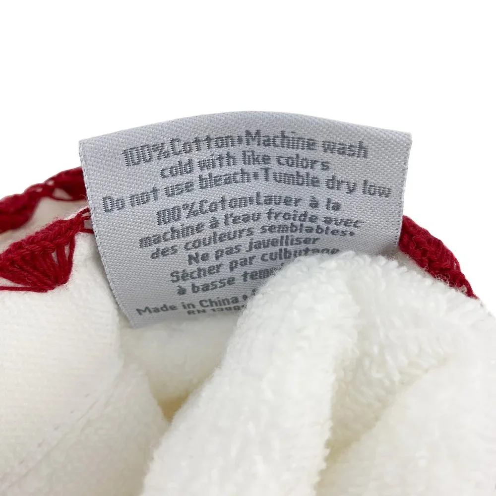 CARO HOME Seasonal Red Trim 2 PC Hand Towel Set